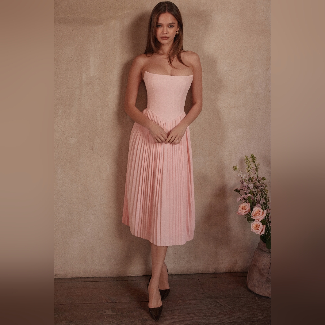 Pink Pleated House Of Cb 'Marci'- Small